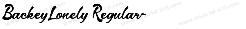 BackeyLonely Regular字体转换